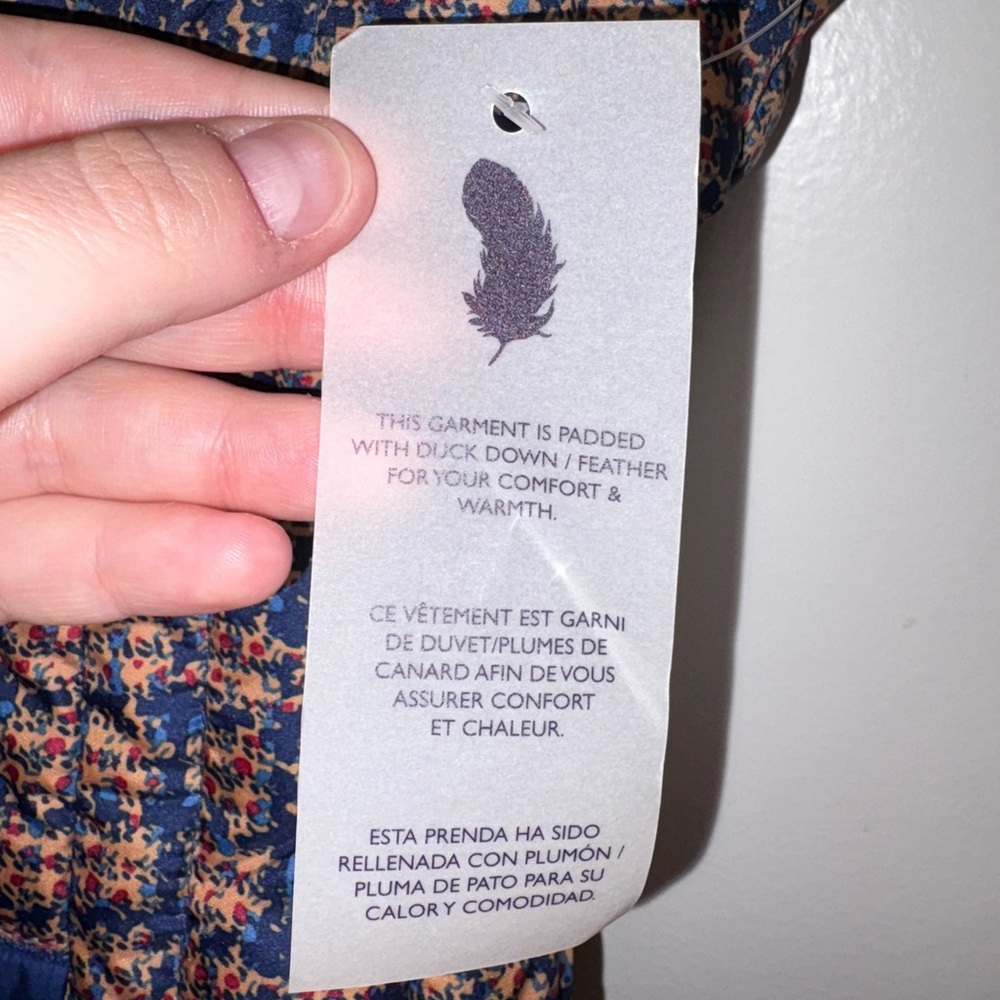 NWT Tommy Hilfiger Down Feather Puffer Vest in Blue Red Yellow – Women’s Large - Picture 12 of 15
